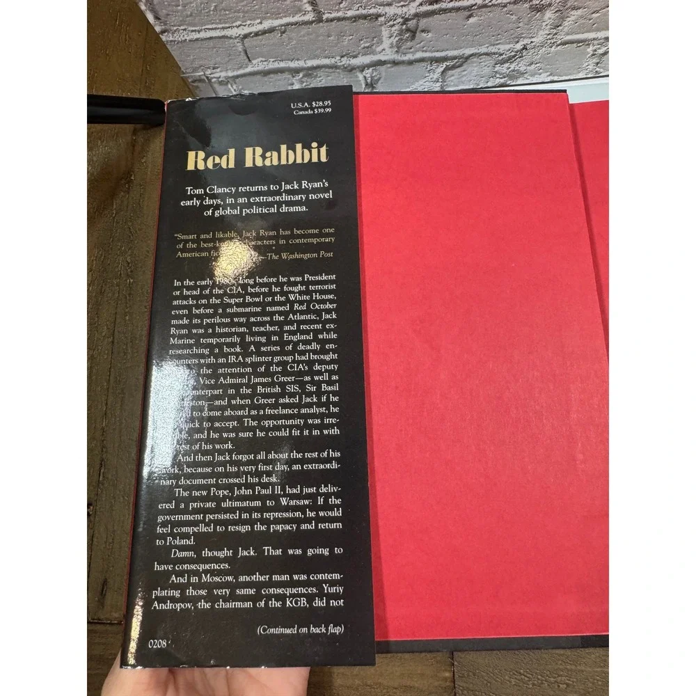 Tom Clancy Red Rabbit First Edition First Printing 2002 Hardcover Dust Jacket